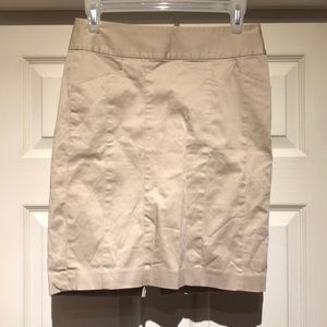 The Limited Khaki Pencil Skirt 0 with Pockets